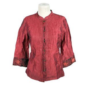 Citron Linen Blend Petite Small Taffeta Jacket